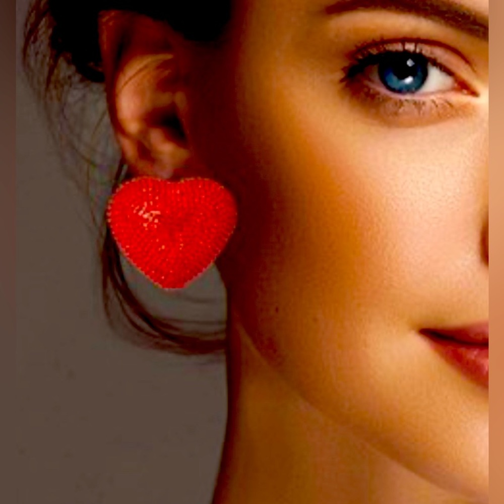 Heart Earrings Bling